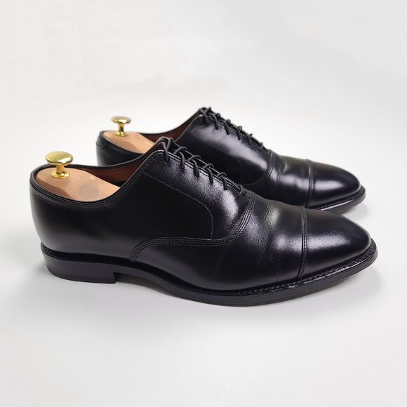 Allen Edmonds Park Avenue 5615 Mens Black Leather Oxford Cap Toe